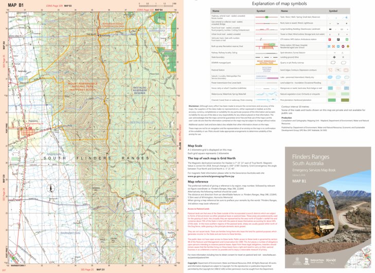 Attractions In Flinders Ranges Map.pdf Flinders Ranges Map B1 by Mapland - Department for Environment and ...