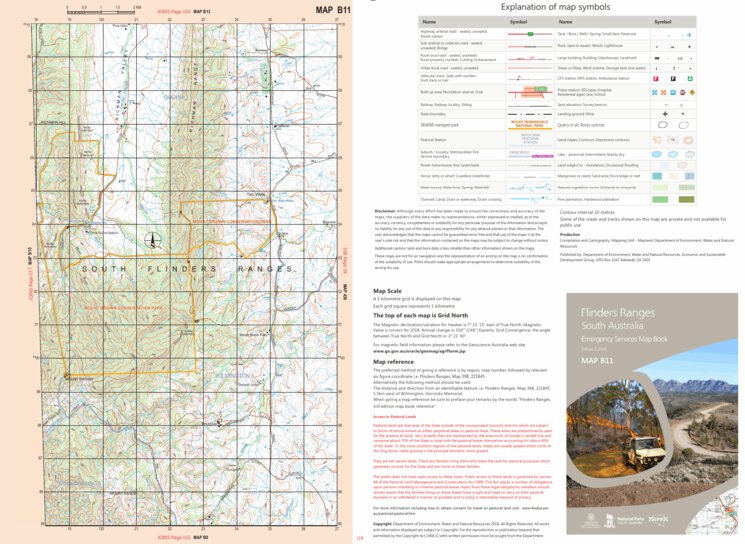 Flinders Ranges Map B11 by Mapland - Department for Environment and ...