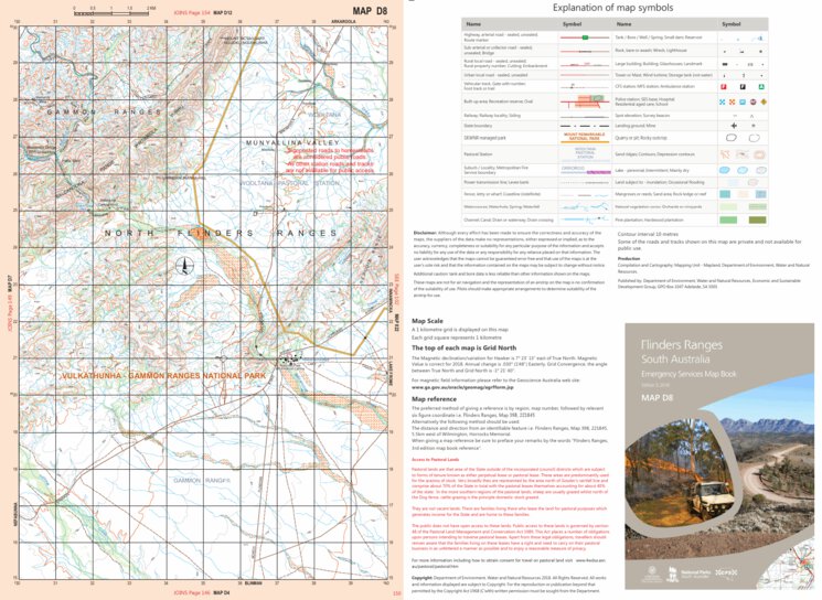 Topographic Maps Flinders Ranges Flinders Ranges Map D8 by Mapland - Department for Environment and ...