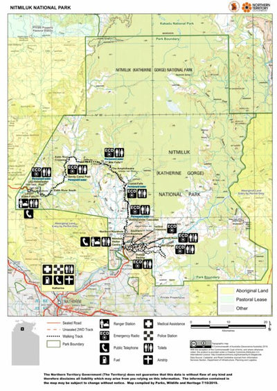 Nitmiluk National Park - Jatbula Trail - Topographic Map Preview 1