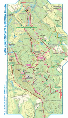Hajag, Augusztintanya, Ráktanya turista,-biciklis térkép, tourist-biking map, Preview 1