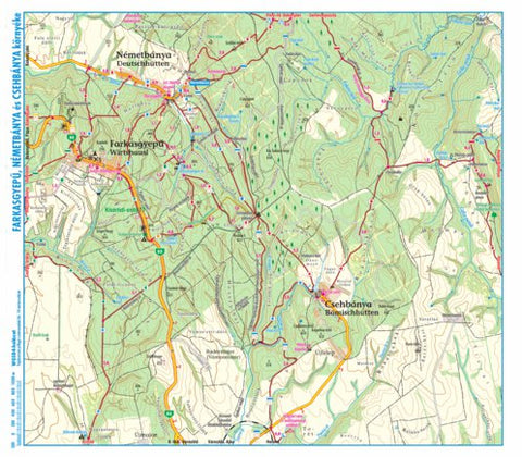 Farkasgyepü, Németbánya-Csehbánya turista,-biciklis térkép, tourist-biking map Preview 1