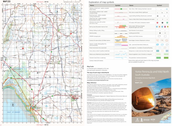 Yorke Peninsula and Mid North Map 233 by Mapland - Department for ...