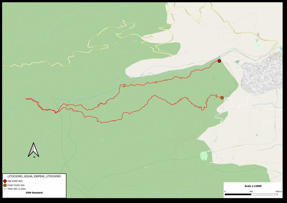 Litochoro-Golna Kiosk-Enipeas Canyon-Litochoro Trail Map by MakemyMap ...