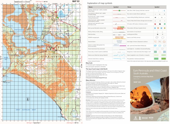 Eyre Postcode Map Eyre Peninsula and West Coast Map 161 by Mapland - Department for ...