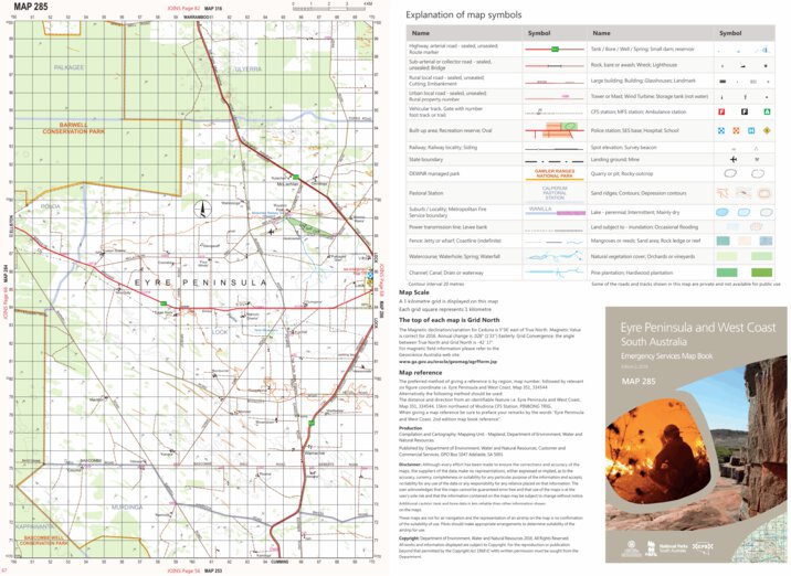 Eyre Peninsula and West Coast Map 285 by Mapland - Department for ...