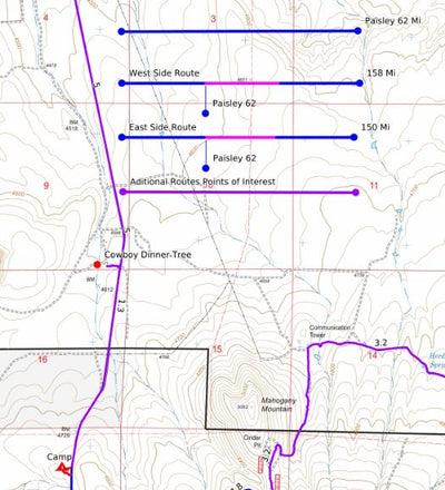 Central Oregon SxS Where To Ride 6 Map Bundle: Silver Lake, Paisley, Cowboy Dinner Tree Preview 1