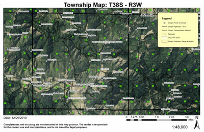 Ruch T38S R3W Township Map Preview 1