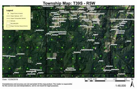 West Fork Williams Creek T39S R5W 2018 Township Map Preview 1