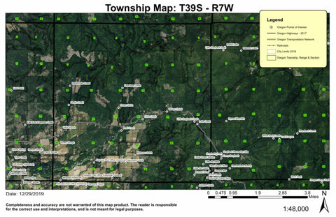 Little Grayback T39S R7W Township Map Preview 1