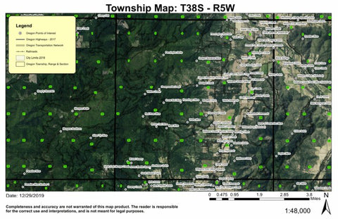 Pennington Mountain T38S R5W Township Map Preview 1