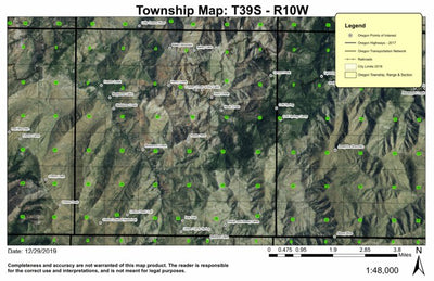 Bailey Mountain T39S R10W Township Map Preview 1