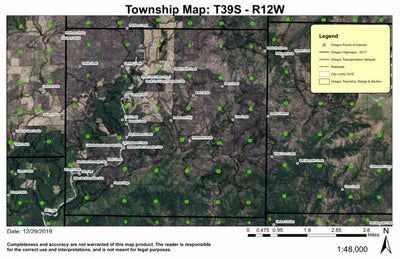 Snaketooth Butte T39S R12W Township Map Preview 1