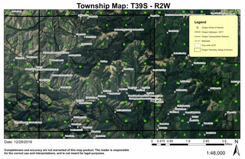 Anderson Butte T39S R2W Township Map Preview 1