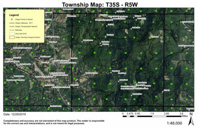 Walker Mountain T35S R5W Township Map Preview 1