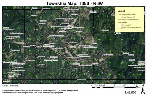 Merlin T35S R6W Township Map Preview 1