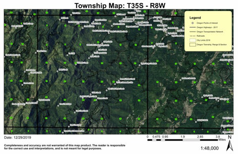 Galice Creek T35S R8W Township Map Preview 1