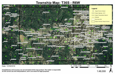 Redwood T36S R6W Township Map Preview 1