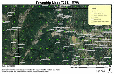 Limpy Creek T36S R7W Township Map Preview 1
