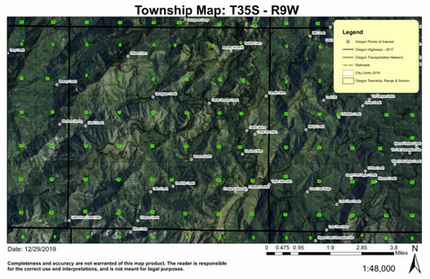 Cedar Mountain T35S R9W Township Map Preview 1