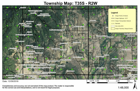 Sams Valley T35S R2W Township Map Preview 1