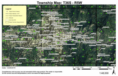 Grants Pass T36S R5W Township Map Preview 1