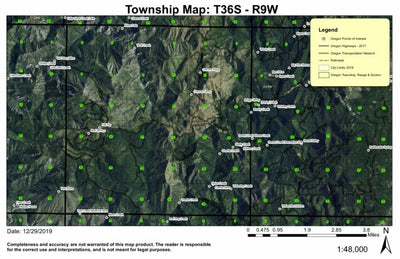 Chrome Camp T36S R9W Township Map Preview 1
