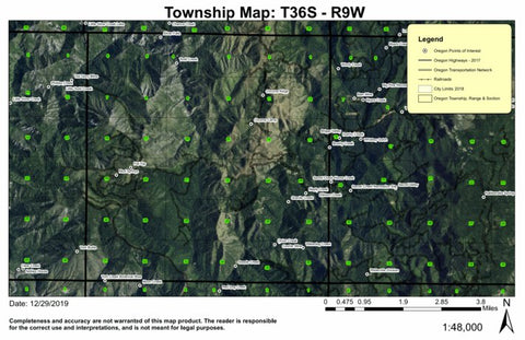 Chrome Camp T36S R9W Township Map Preview 1