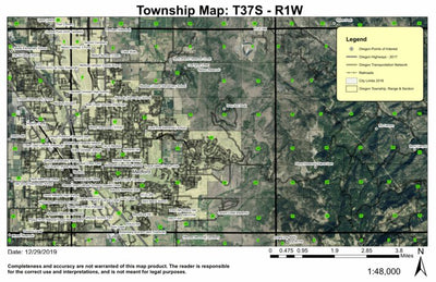 East Medford T37S R1W Township Map Preview 1
