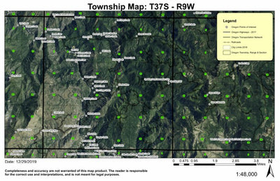 Zigzag Creek T37S R9W Township Map Preview 1