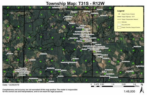 Powers T31S R12W Township Map Preview 1