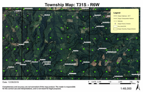 Silver Butte T31S R6W Township Map Preview 1