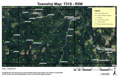 Canyon Mountain T31S R5W Township Map Preview 1