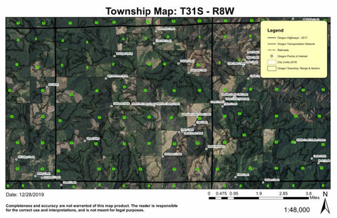 Dutchman Butte T31S R8W Township Map Preview 1