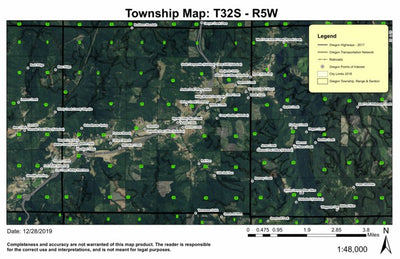 Azalea T32S R5W Township Map Preview 1