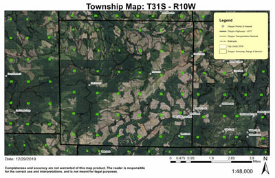 Big Prairie T31S R10W Township Map Preview 1