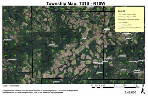 Big Prairie T31S R10W Township Map Preview 1