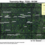 Milbury Mountain T33S R13W Township Map Preview 1