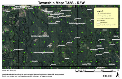 Dismal Creek T32S R3W Township Map Preview 1