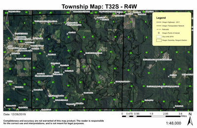 Starveout Creek T32S R4W Township Map Preview 1