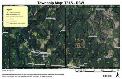 Stouts Creek T31S R3W Township Map Preview 1