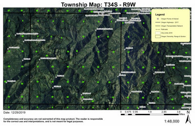 Buck Creek T34S R9W Township Map Preview 1