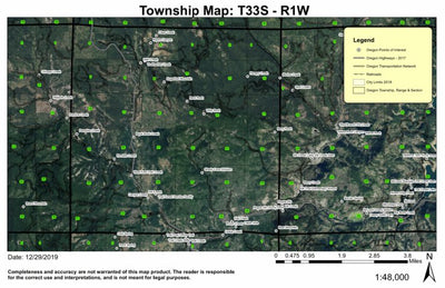 Sugarloaf Mountain T33S R1W Township Map Preview 1