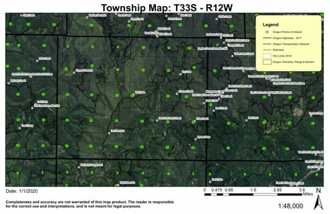 Iron Mountain T33S R12W Township Map Preview 1