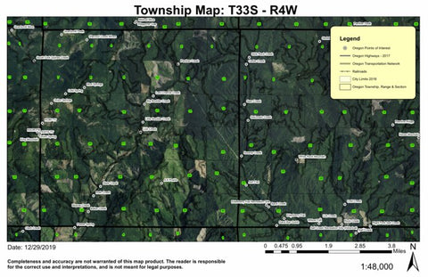 Graves Creek T33S R4W Township Map Preview 1