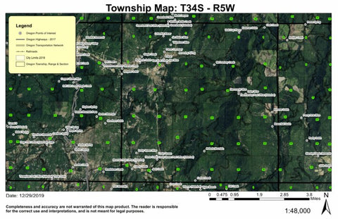 Roberts Mountain T34S R5W Township Map Preview 1