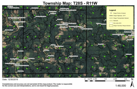 Dora T28S R11W Township Map Preview 1