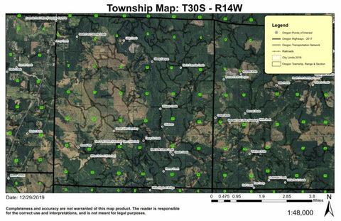 Whiskey Peak T41S R5W Township Map Preview 1