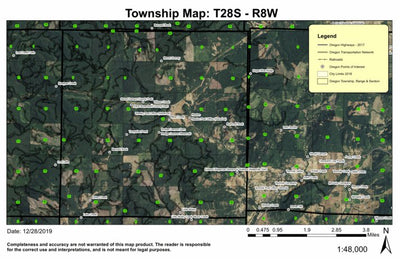 Reston T28S R8W Township Map Preview 1