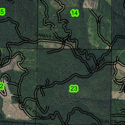 Camas Creek T28S R9W Township Map Preview 2